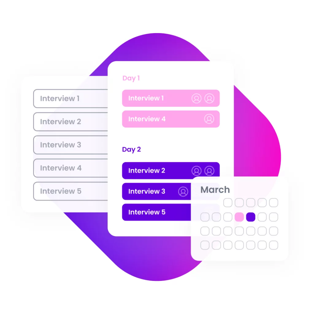 Interface for scheduling interviews