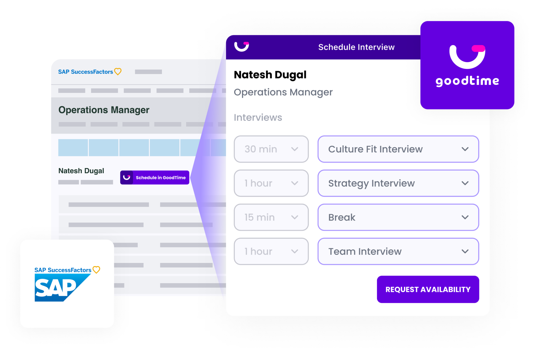 SuccessFactors SAP Interview Scheduling GoodTime