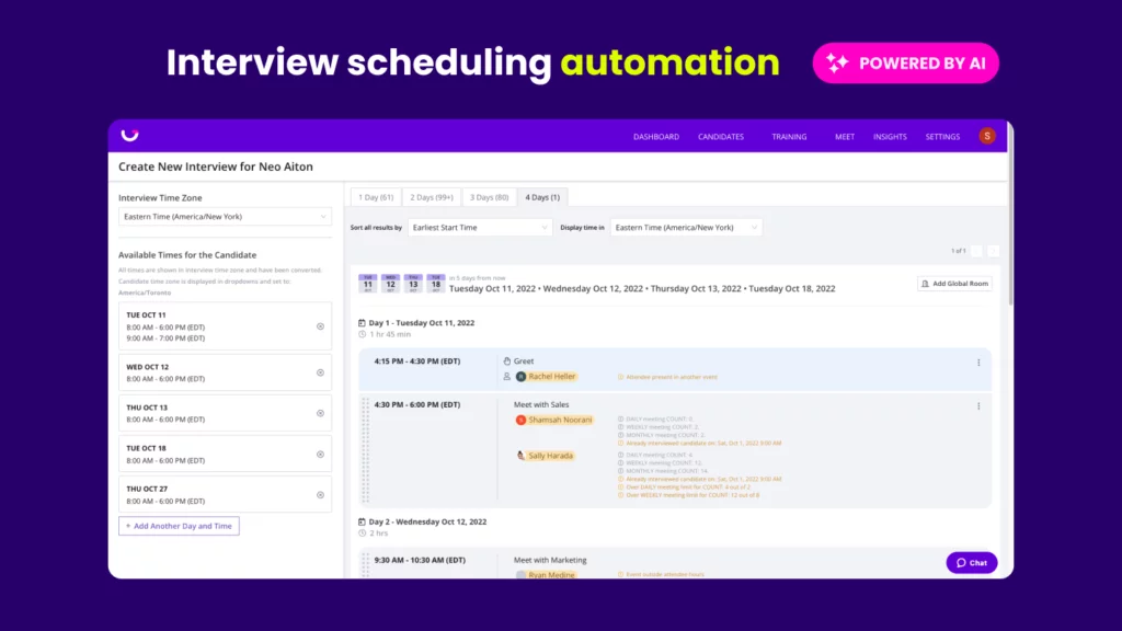 GoodTime: AI-powered recruitment scheduling.