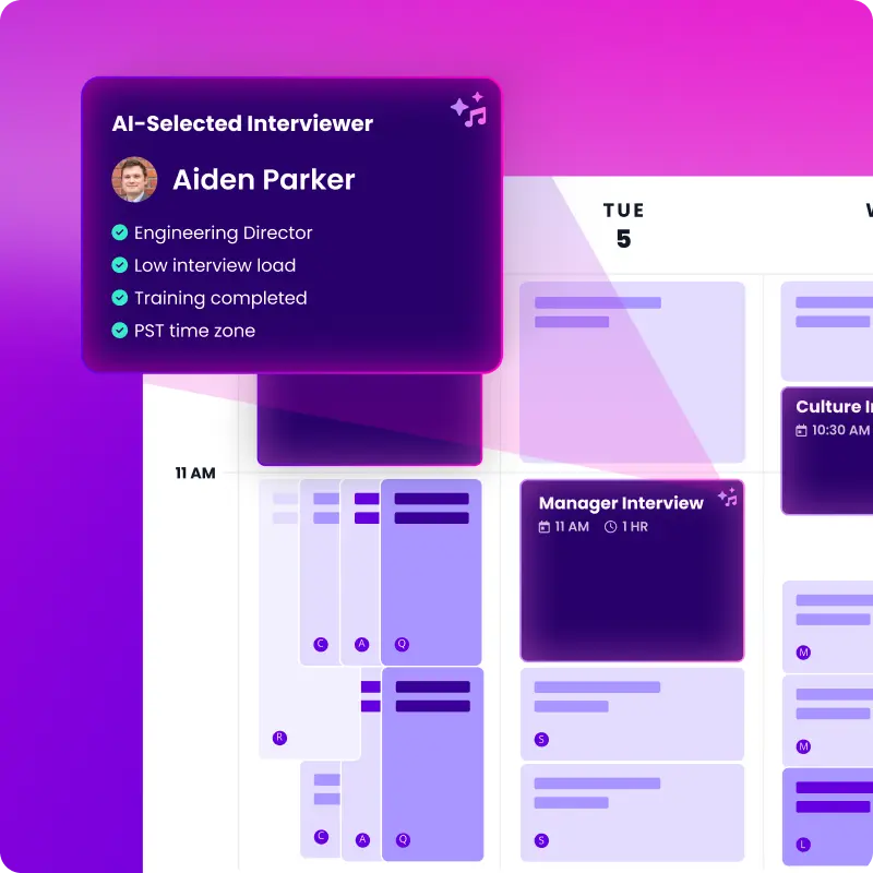 Solve complex interview scheduling challenges with AI