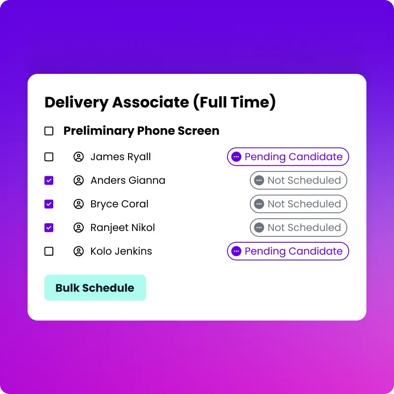 Effortlessly bulk-schedule interviews