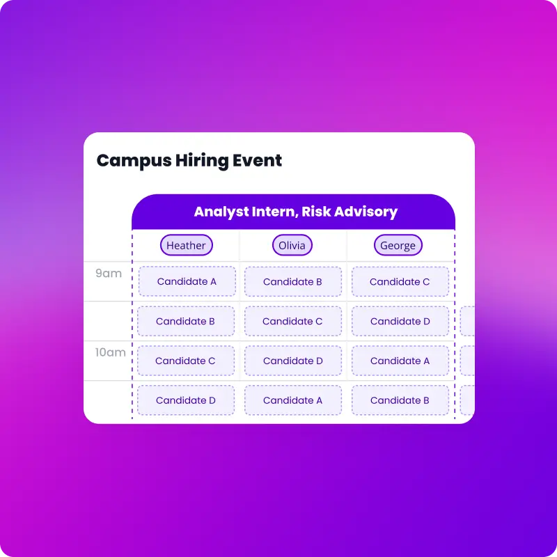 Coordinate high-volume hiring events