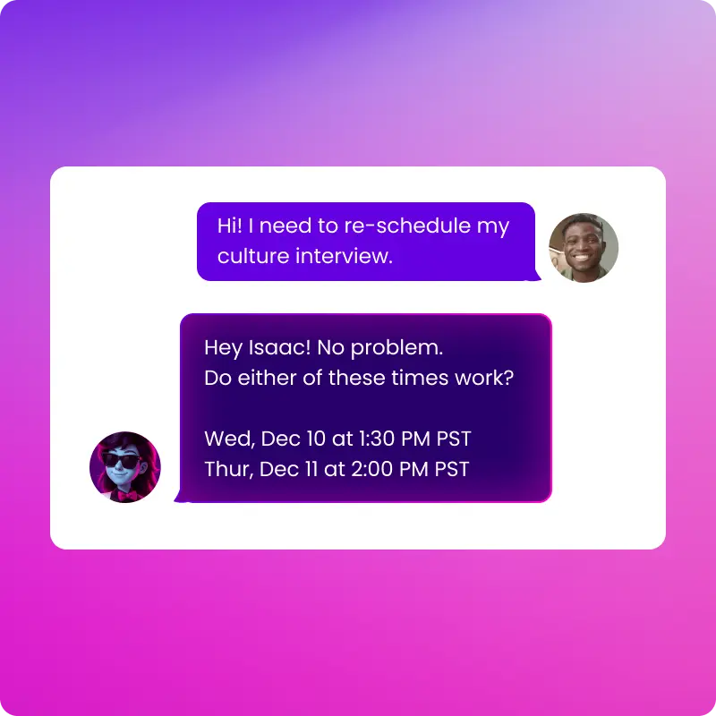 Offer conversational scheduling that feels human