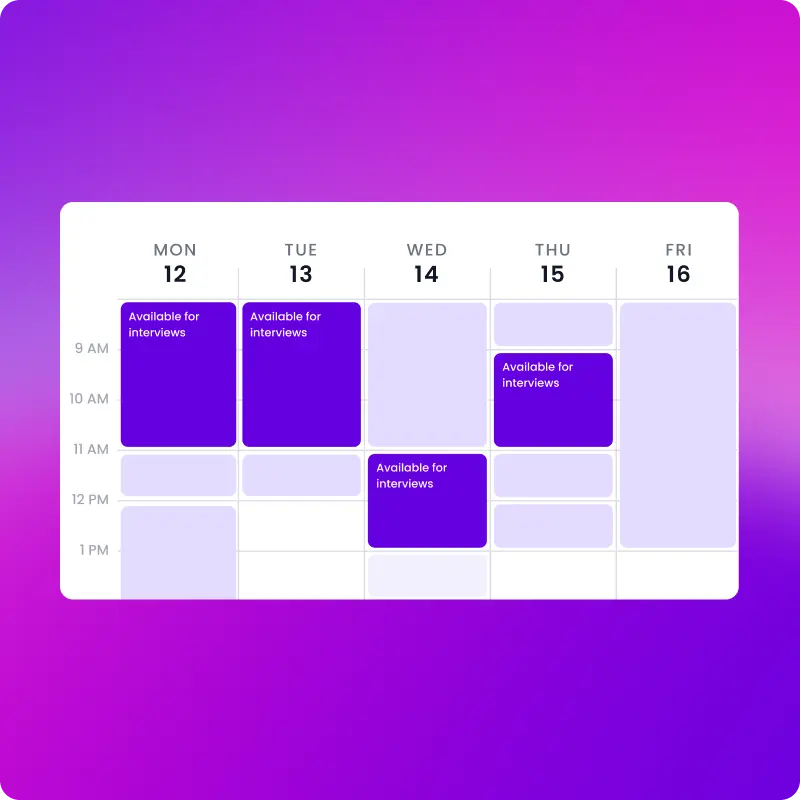 Let interviewers control their availability